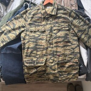 Obey Green and Brown Military Field Jacket